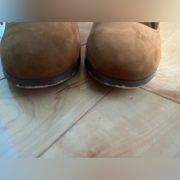 Mix No.6 Camel brown Suede Mary Janes with block heel 8.5 - Picture 4 of 6